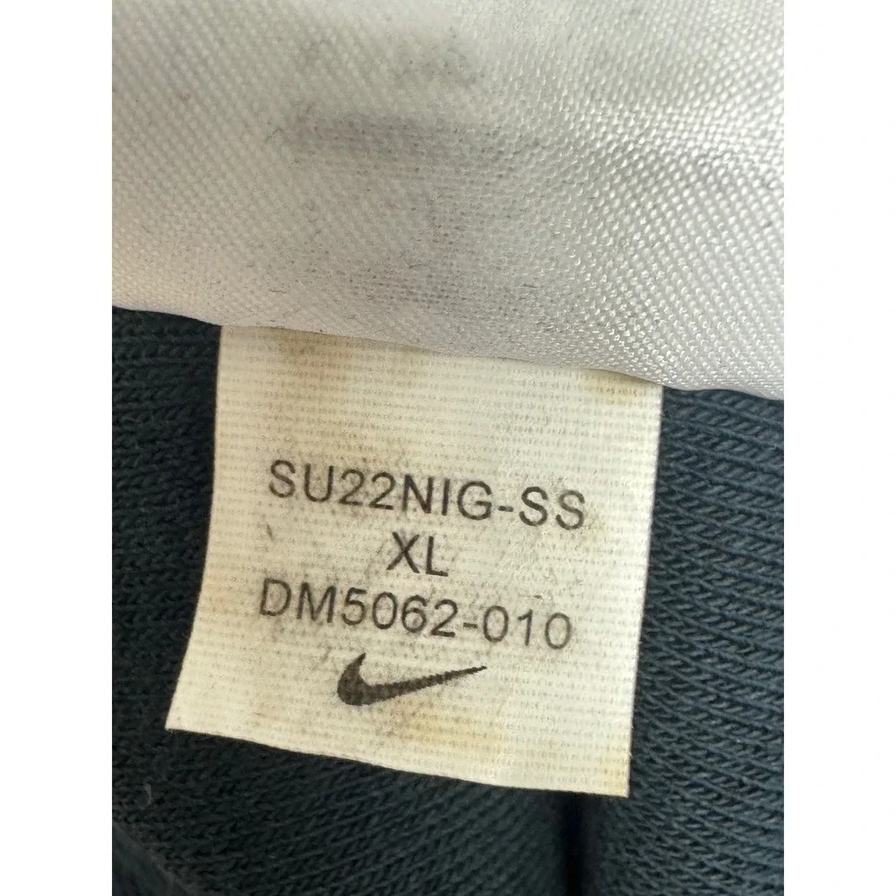 Nike Sportswear Womens Short Sleeve Half Zip Hoodie‎ Daisy Print Black XL